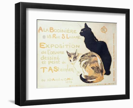 Exposition a La Bodiniere..., Poster Advertising an Exhibition of New Work, 1894-Théophile Alexandre Steinlen-Framed Giclee Print