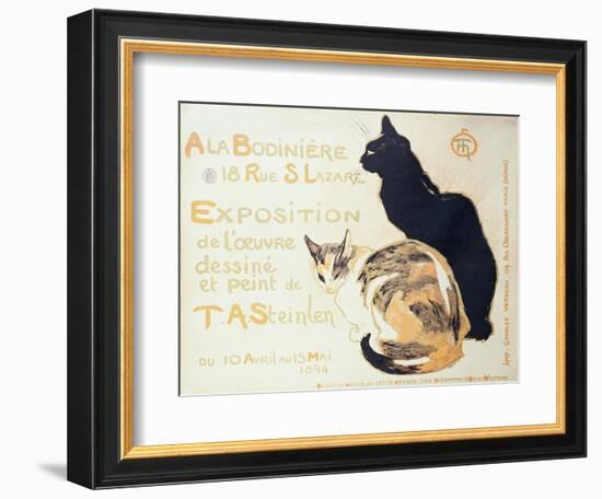 Exposition a La Bodiniere..., Poster Advertising an Exhibition of New Work, 1894-Théophile Alexandre Steinlen-Framed Giclee Print