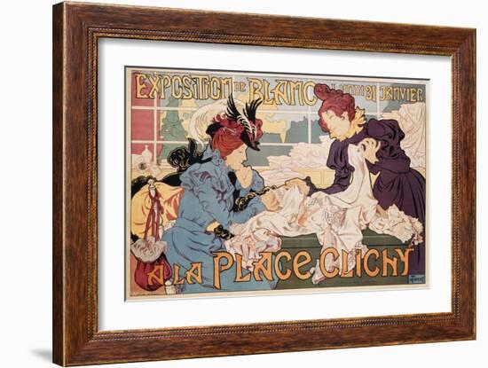 Exposition De Blanc a La Place Clichy Poster-Henri Thiriet-Framed Giclee Print