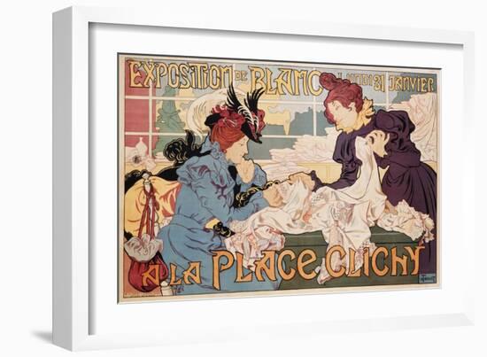 Exposition De Blanc a La Place Clichy Poster-Henri Thiriet-Framed Giclee Print