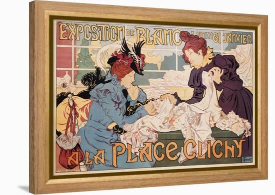 Exposition De Blanc a La Place Clichy Poster-Henri Thiriet-Framed Premier Image Canvas