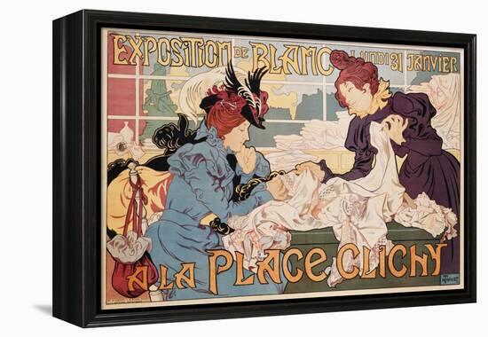 Exposition De Blanc a La Place Clichy Poster-Henri Thiriet-Framed Premier Image Canvas