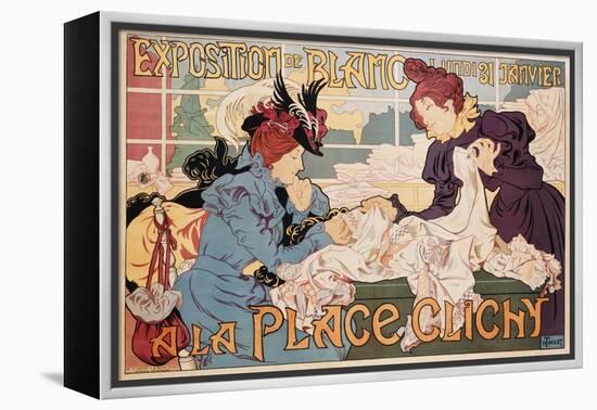 Exposition De Blanc a La Place Clichy Poster-Henri Thiriet-Framed Premier Image Canvas