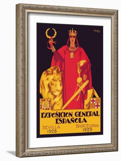 Exposition General Espanola-Rafael de Penagos-Framed Art Print