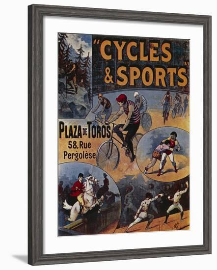 Exposition Internationale Cycles Et Sports-null-Framed Giclee Print