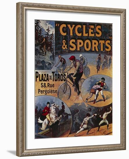 Exposition Internationale Cycles Et Sports-null-Framed Giclee Print