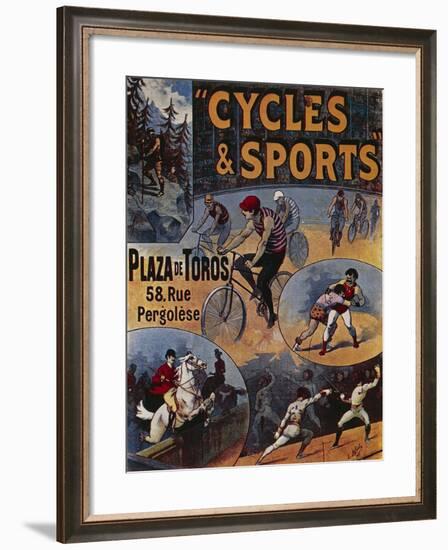 Exposition Internationale Cycles Et Sports-null-Framed Giclee Print