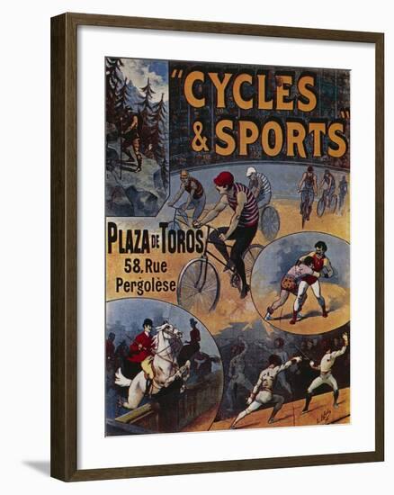 Exposition Internationale Cycles Et Sports-null-Framed Giclee Print