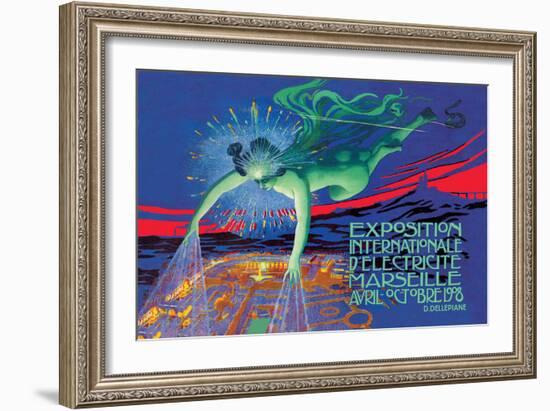 Exposition Internationale d'Electricite, Marseille-David Dellepiane-Framed Art Print