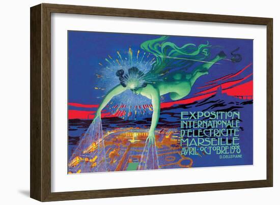 Exposition Internationale d'Electricite, Marseille-David Dellepiane-Framed Art Print