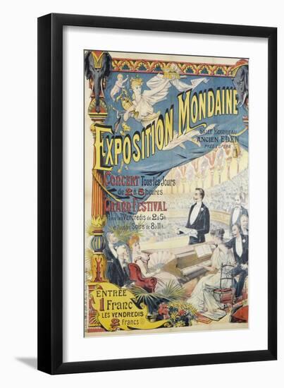 Exposition Mondaine, Salle Boudreau .Ancien Eden., Concert TousLes Jours-Emile Levy-Framed Giclee Print