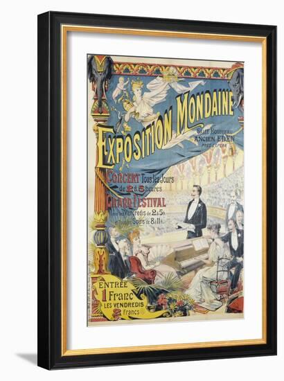 Exposition Mondaine, Salle Boudreau .Ancien Eden., Concert TousLes Jours-Emile Levy-Framed Giclee Print