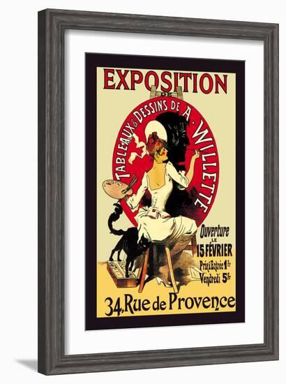 Exposition: Tableaux et Dessins de A. Willette-Jules Ch?ret-Framed Art Print