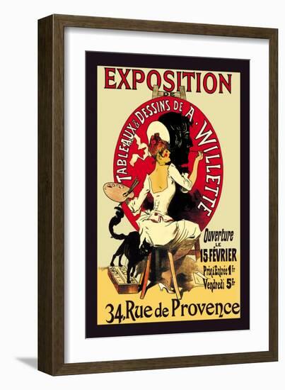 Exposition: Tableaux et Dessins de A. Willette-Jules Ch?ret-Framed Art Print