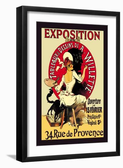 Exposition: Tableaux et Dessins de A. Willette-Jules Ch?ret-Framed Art Print