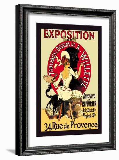 Exposition: Tableaux et Dessins de A. Willette-Jules Ch?ret-Framed Art Print