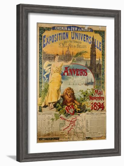 Exposition Universalle, Anvers, 1894-Gustave Fraipont-Framed Giclee Print