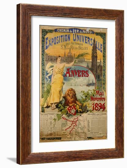 Exposition Universalle, Anvers, 1894-Gustave Fraipont-Framed Giclee Print