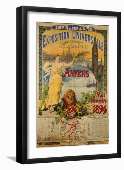 Exposition Universalle, Anvers, 1894-Gustave Fraipont-Framed Giclee Print