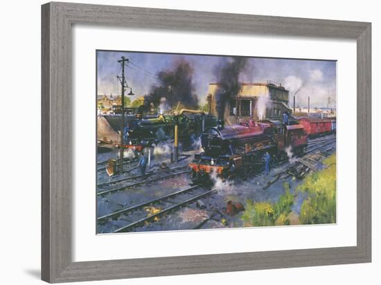 Express Engines-Terence Cuneo-Framed Premium Giclee Print