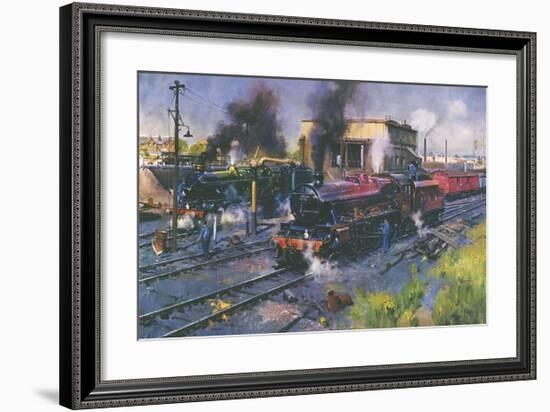 Express Engines-Terence Cuneo-Framed Premium Giclee Print