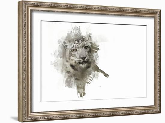 Expressions Snow Leopard-Jai Johnson-Framed Giclee Print