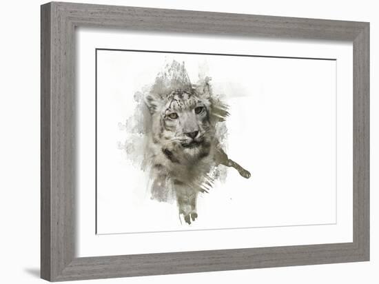 Expressions Snow Leopard-Jai Johnson-Framed Giclee Print