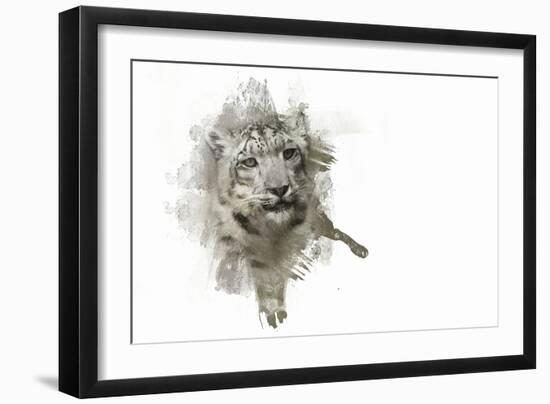 Expressions Snow Leopard-Jai Johnson-Framed Giclee Print