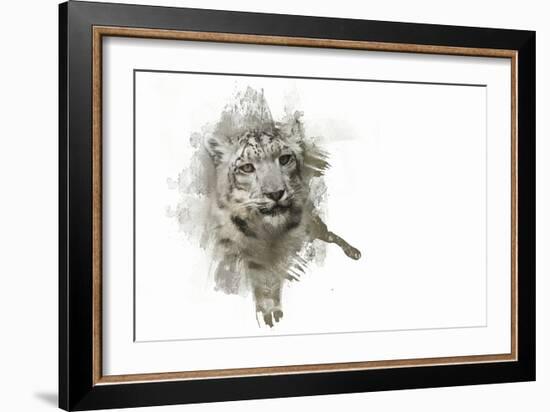 Expressions Snow Leopard-Jai Johnson-Framed Giclee Print