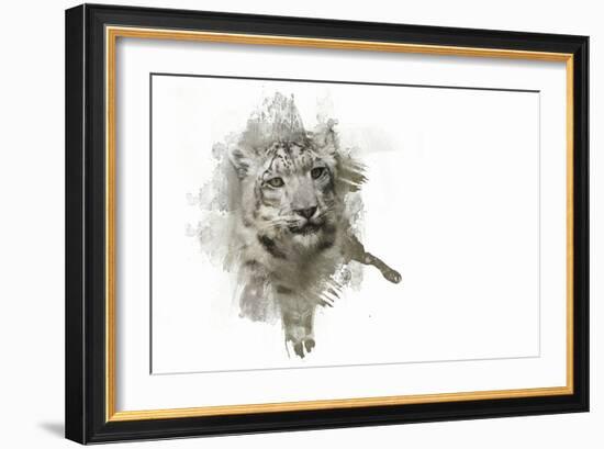 Expressions Snow Leopard-Jai Johnson-Framed Giclee Print