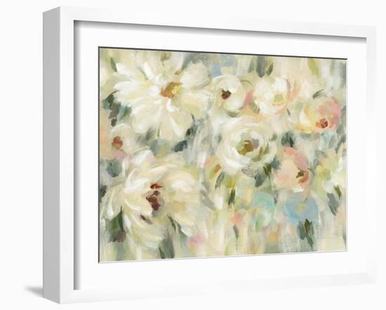 Expressive Pale Floral Crop-Silvia Vassileva-Framed Art Print