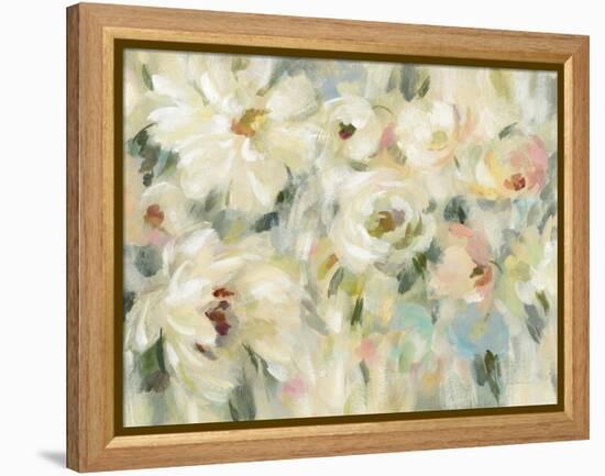 Expressive Pale Floral Crop-Silvia Vassileva-Framed Stretched Canvas