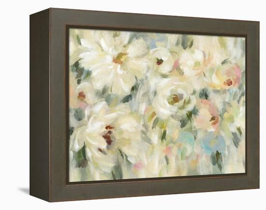 Expressive Pale Floral Crop-Silvia Vassileva-Framed Stretched Canvas