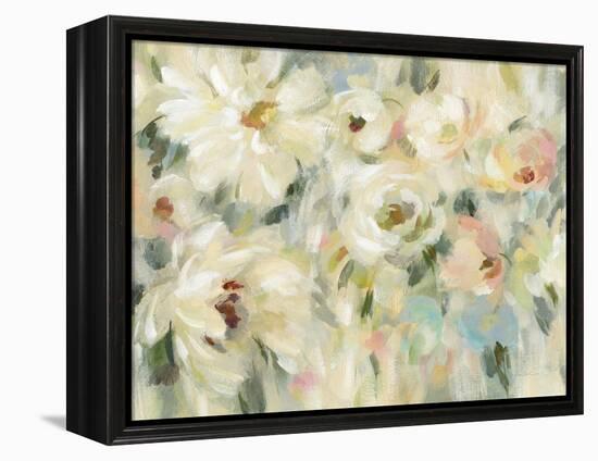 Expressive Pale Floral Crop-Silvia Vassileva-Framed Stretched Canvas