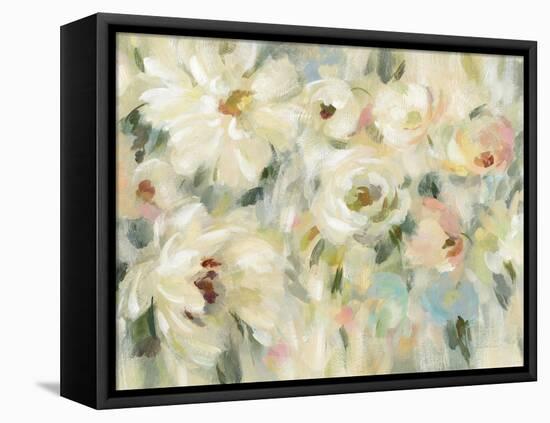 Expressive Pale Floral Crop-Silvia Vassileva-Framed Stretched Canvas