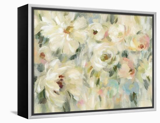 Expressive Pale Floral Crop-Silvia Vassileva-Framed Stretched Canvas