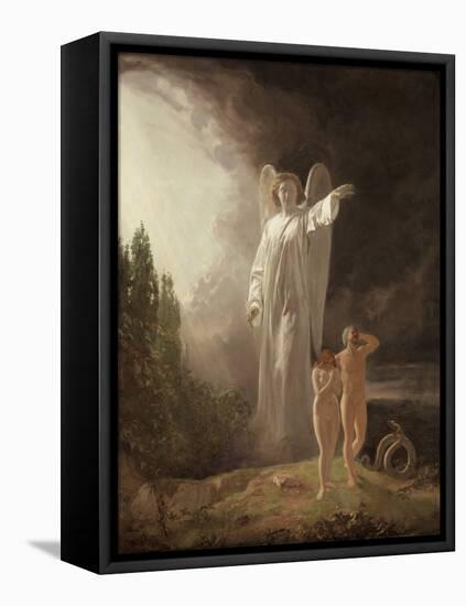 Expulsion of Adam and Eve, 1880s, by John Faed, 1820-1902.-John Faed-Framed Stretched Canvas