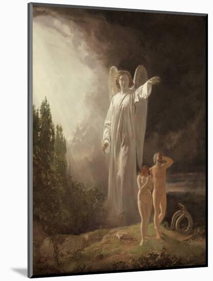 Expulsion of Adam and Eve, 1880s, by John Faed, 1820-1902.-John Faed-Mounted Art Print