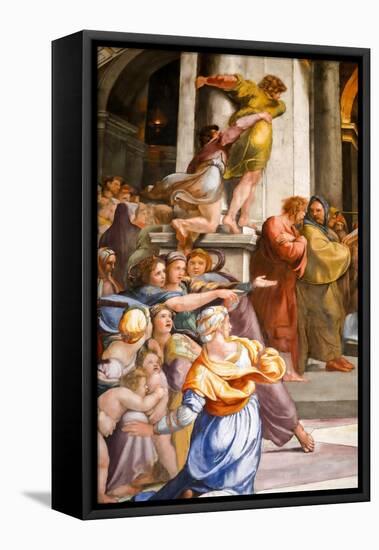 Expulsion of Heliodorus from the Temple, Detail. 1511-1512 (Fresco)-Raphael (1483-1520)-Framed Premier Image Canvas