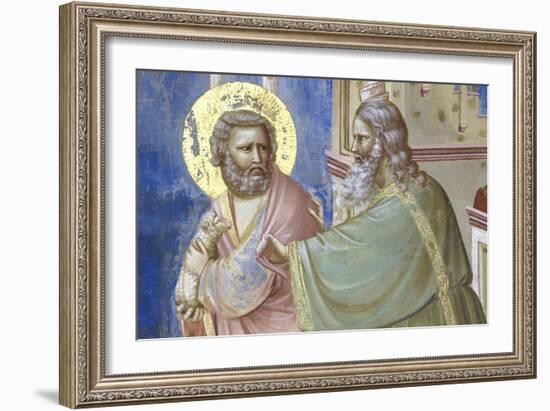 Expulsion of Joachim from the Temple, Detail-Giotto di Bondone-Framed Giclee Print