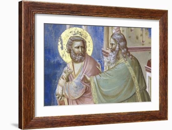 Expulsion of Joachim from the Temple, Detail-Giotto di Bondone-Framed Giclee Print