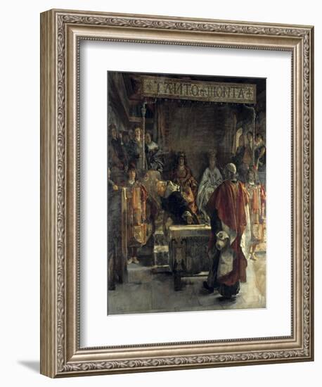 Expulsion of the Jews from Spain in 1492-Emilio Sala y Frances-Framed Art Print