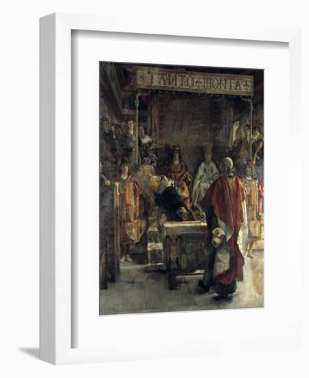 Expulsion of the Jews from Spain in 1492-Emilio Sala y Frances-Framed Art Print