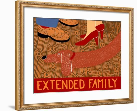 Extended Family-Red-Stephen Huneck-Framed Giclee Print