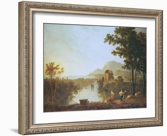 Extensive Coastal Landscape at Evening-Richard Wilson-Framed Giclee Print