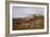 Extensive Landscape with a Shepherd and his Flock of Sheep, Surrey-George Shalders-Framed Giclee Print