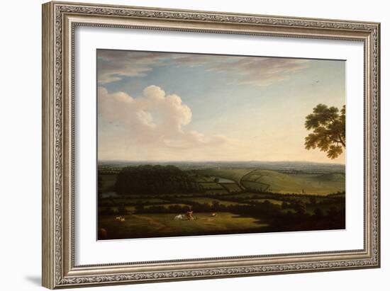 Extensive Wooded Landscape with a Distant View of a Town-William Turner-Framed Giclee Print