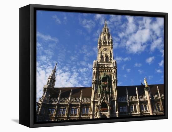 Exterior and Clock Tower of the Neues Rathaus, Munich, Bavaria, Germany-Ken Gillham-Framed Premier Image Canvas