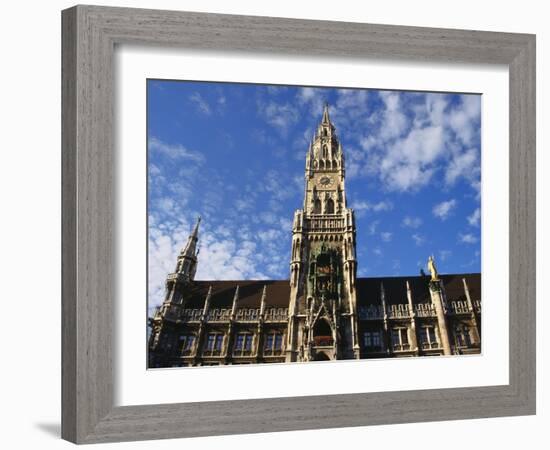 Exterior and Clock Tower of the Neues Rathaus, Munich, Bavaria, Germany-Ken Gillham-Framed Photographic Print