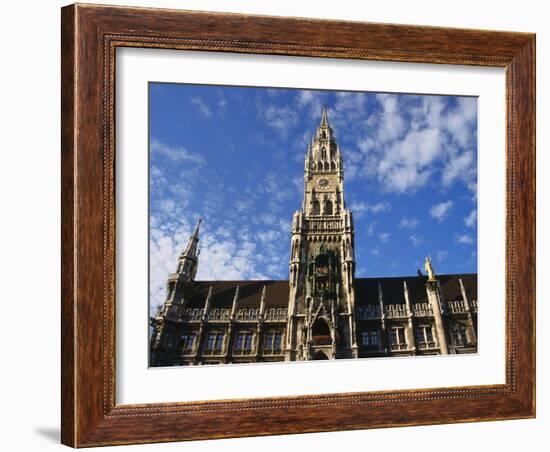 Exterior and Clock Tower of the Neues Rathaus, Munich, Bavaria, Germany-Ken Gillham-Framed Photographic Print